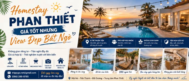 Homestay Phan Thiết Giá Tốt Nhưng View Đẹp Bất Ngờ